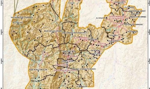 Mapa del norte de Jalisco