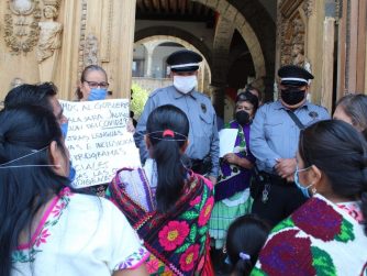 Protesta de mujeres migrantes