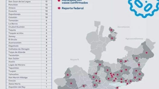 Mapa coronavirus en Jalisco