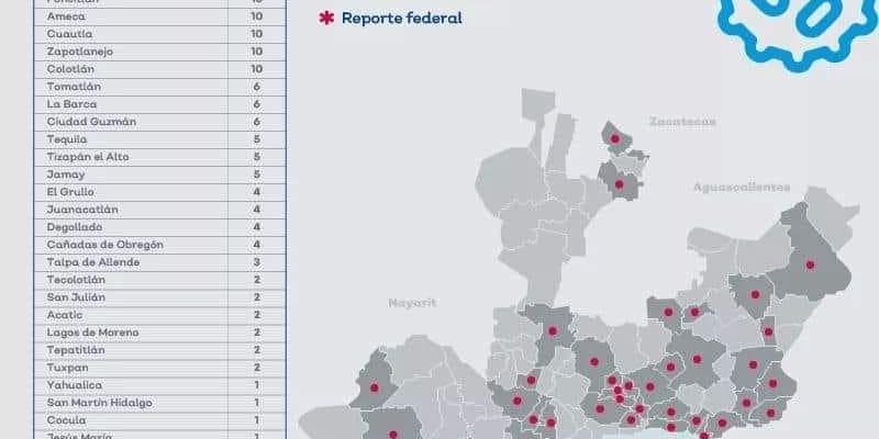 Mapa coronavirus en Jalisco